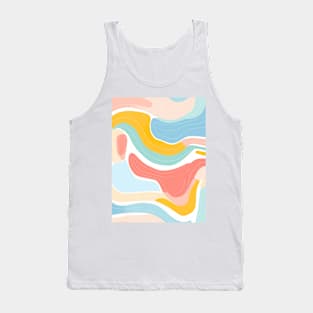 Autumn Nostalgia: Retro Pastel Doodle Delight Tank Top